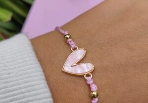 PULSERA CORAZÓN ROSADO