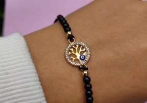 PULSERA NEGRA ÁRBOL DE LA VIDA