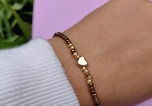 PULSERA CORAZÓN MARRÓN