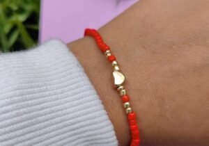 PULSERA CORAZÓN ROJO