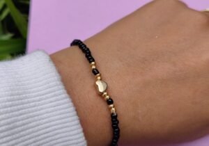 PULSERA CORAZÓN NEGRO